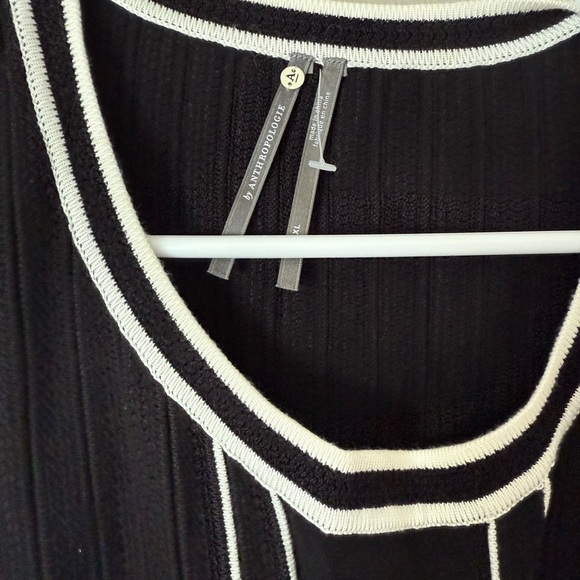 Anthropologie Black and White Midi Dress - Picture 4 of 7